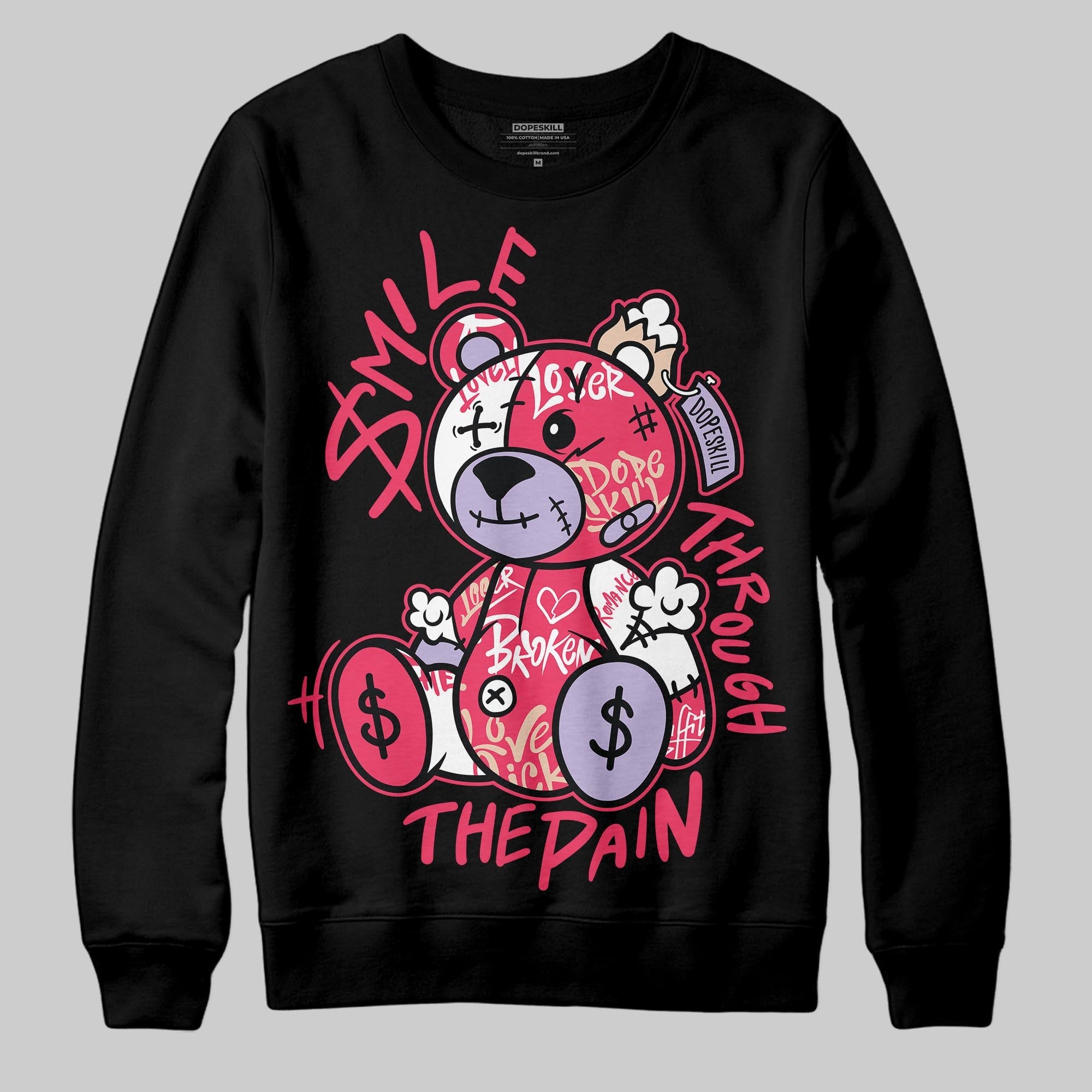 Peanut Butter Jelly 5s superstreetwear Sweatshirt Smile Through The Pain Graphic