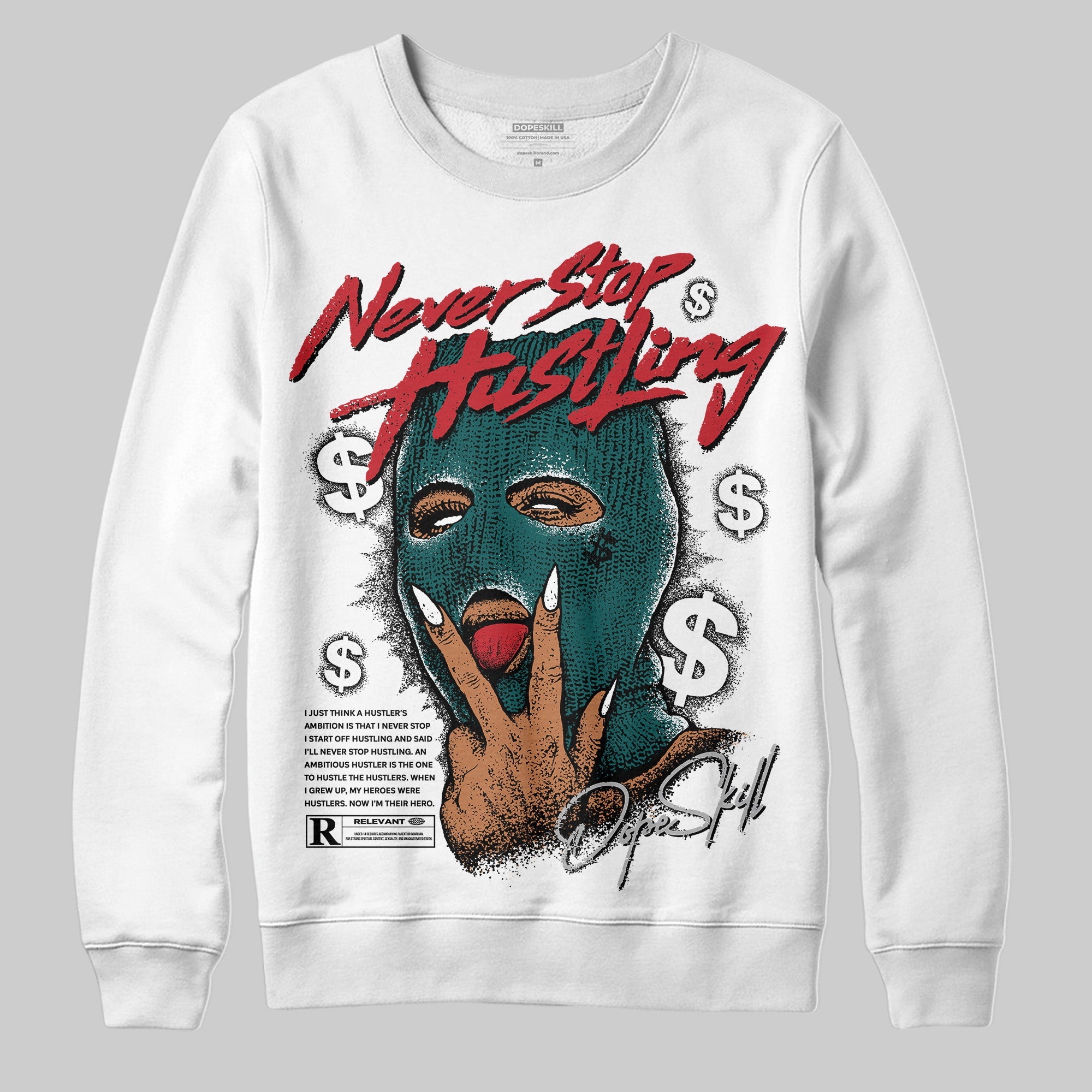 Gel 1130 White Dark Neptune superstreetwear Sweatshirt Never Stop Hustling Graphic
