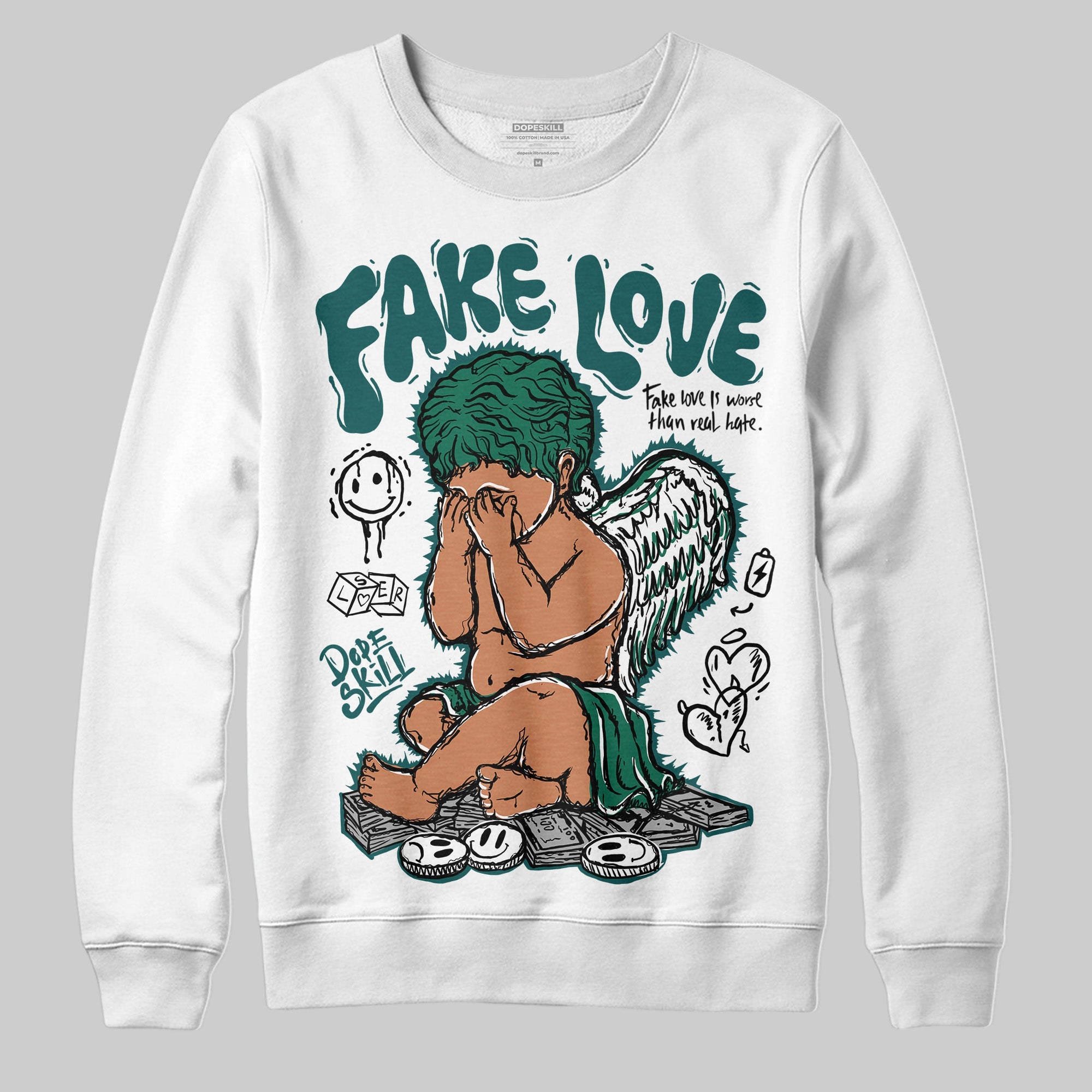 Gel 1130 White Dark Neptune superstreetwear Sweatshirt False Love Graphic