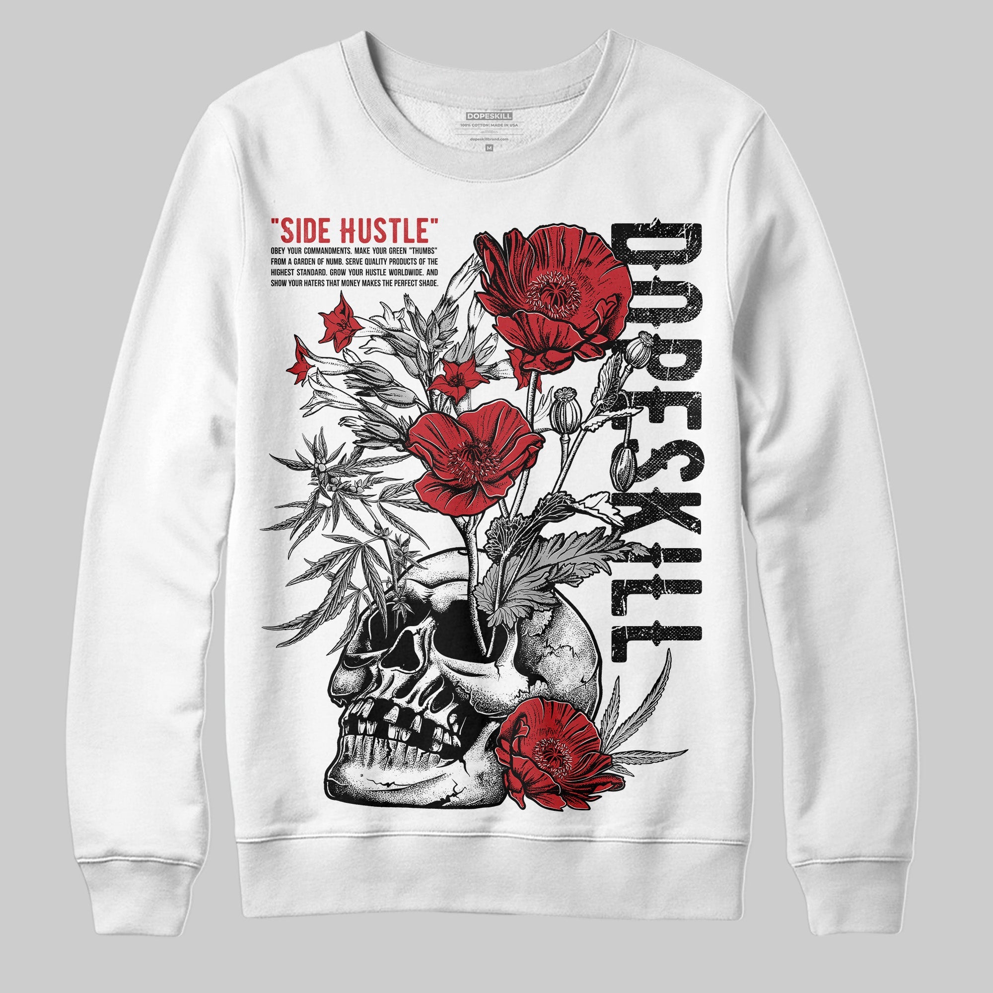 Bred 11s superstreetwear Sweatshirt Side Hustle Graphic