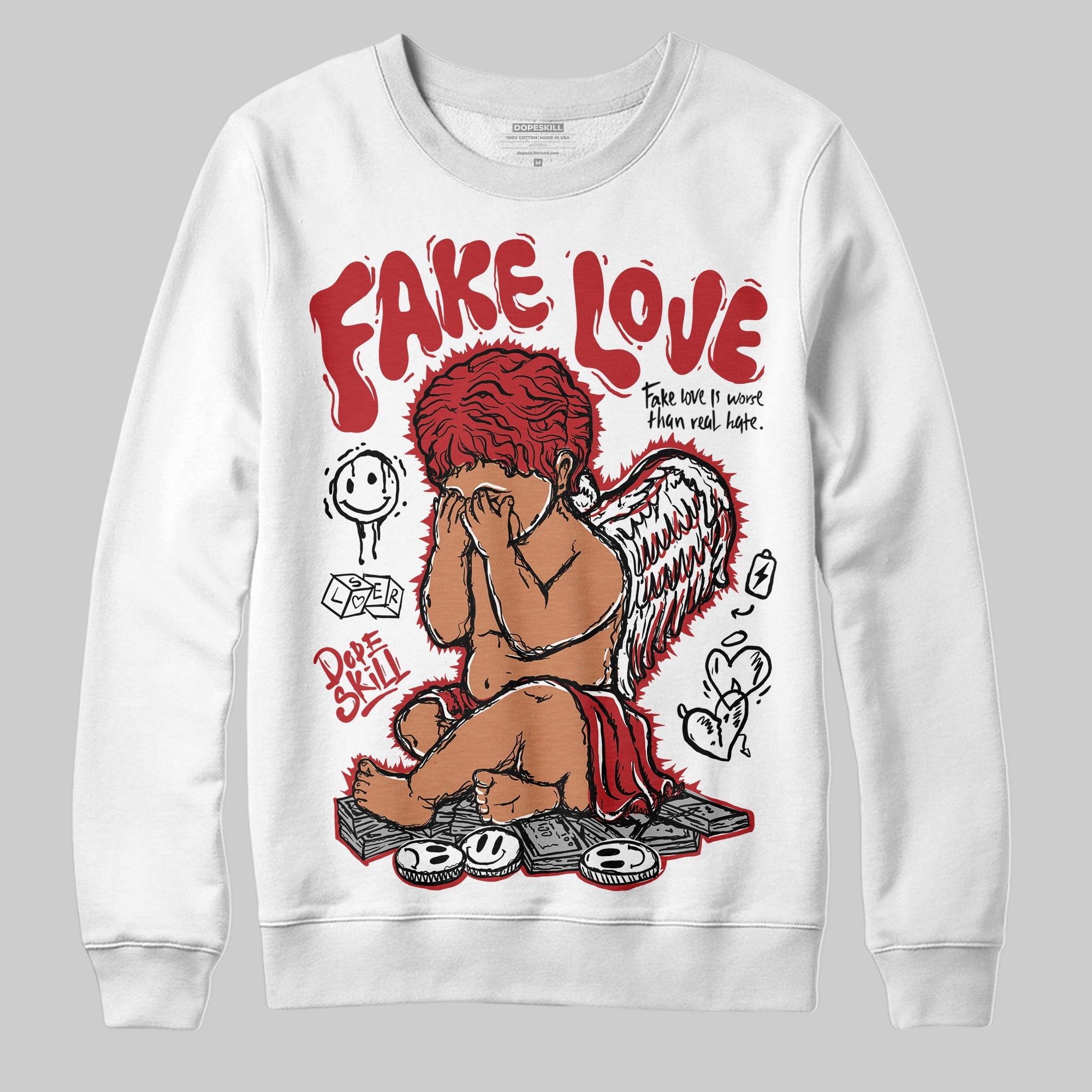 Black Toe Reimagined 1s superstreetwear Sweatshirt False Love Graphic