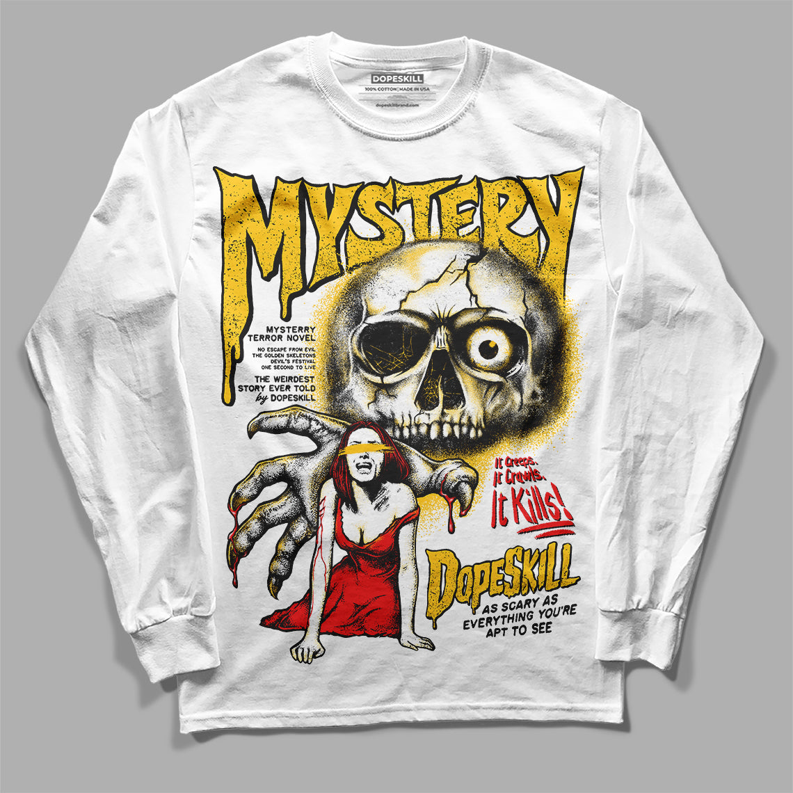 Yellow Collection superstreetwear Long Sleeve T-Shirt Mystery Ghostly Grasp Graphic