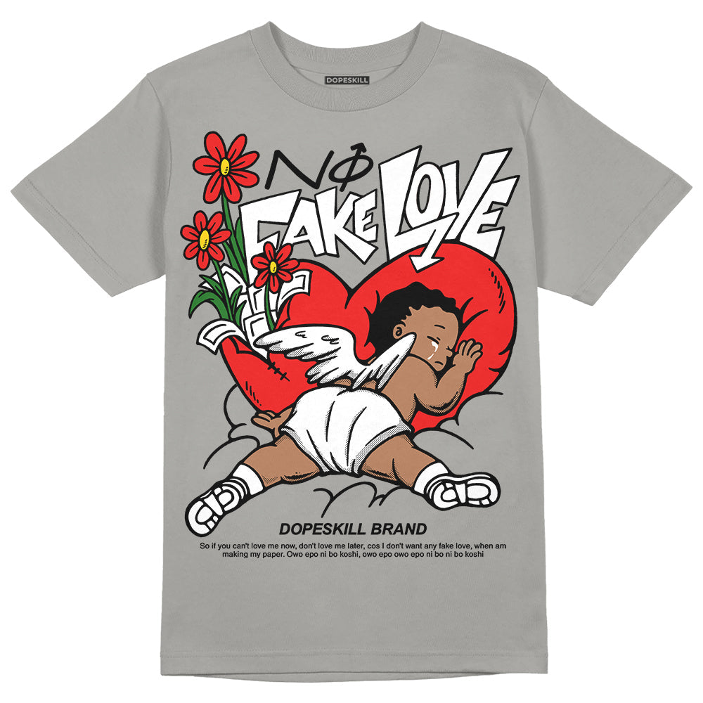 Grey Collection superstreetwear Grey T-shirt No Fake Love Graphic