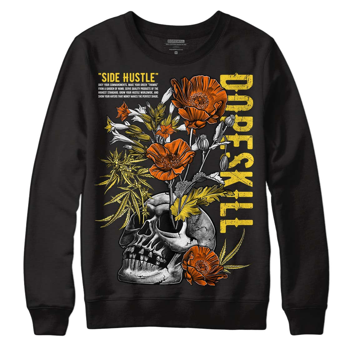 Black Tour Yellow AJ 4 Thunder superstreetwear Sweatshirt Side Hustle Graphic