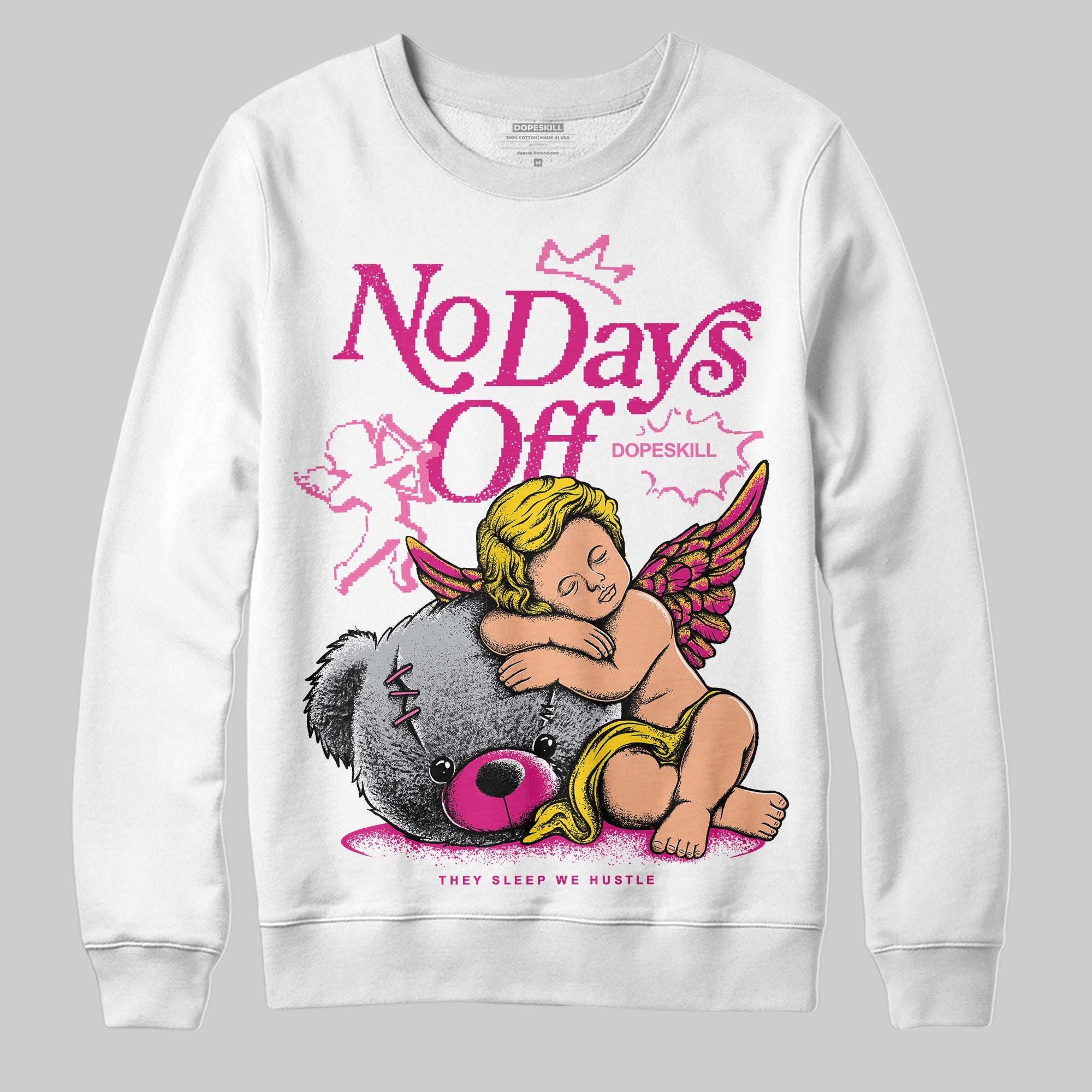 Rick RO Pink Leather Sneakers superstreetwear Sweatshirt New No Days Off Graphic