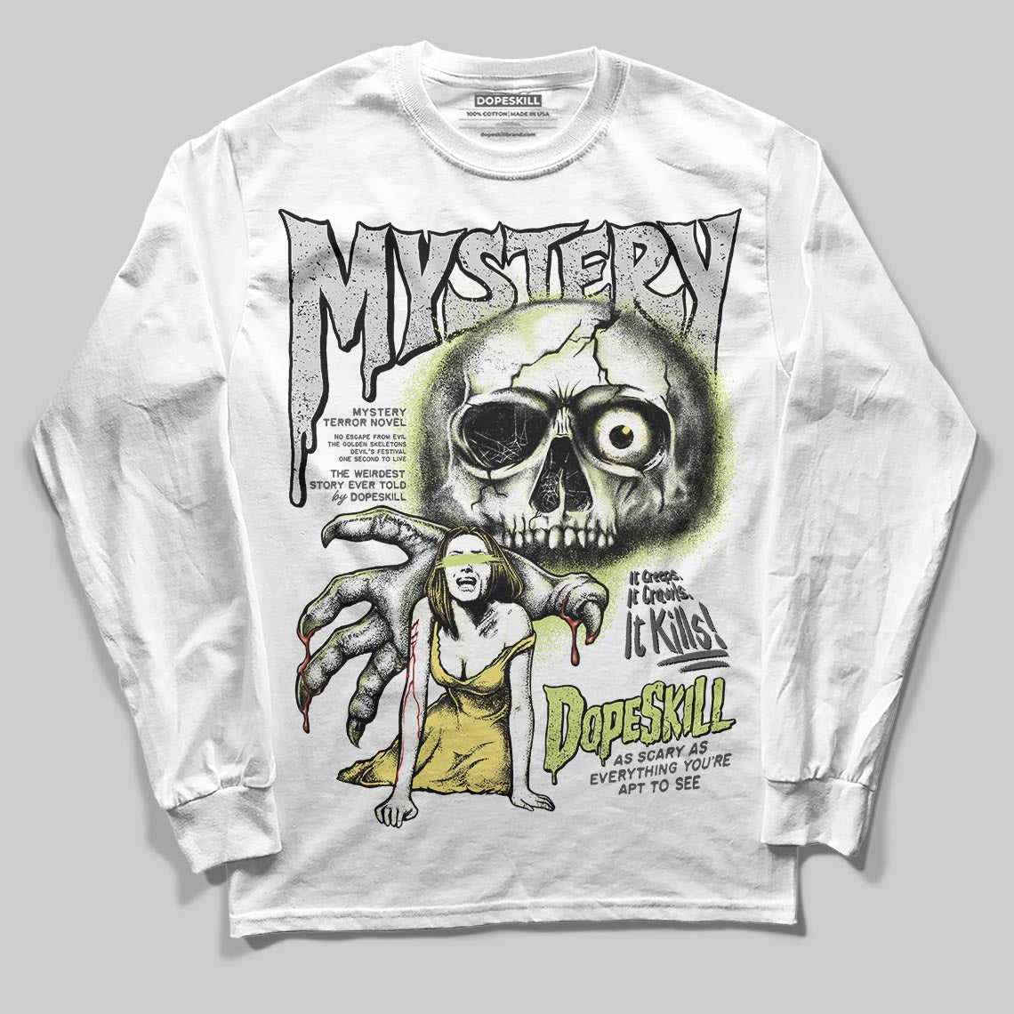 Light Lemon Twist 4s superstreetwear Long Sleeve T-Shirt Mystery Ghostly Grasp Graphic