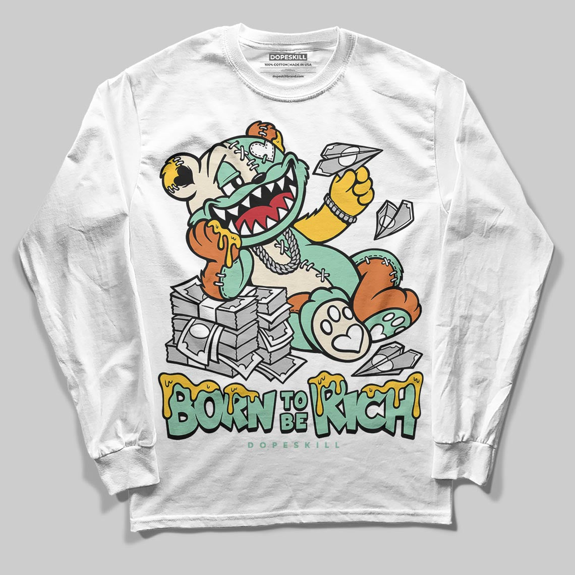 SB Dunk a??Rodeoa?? superstreetwear Long Sleeve T-Shirt Born To Be Rich Graphic