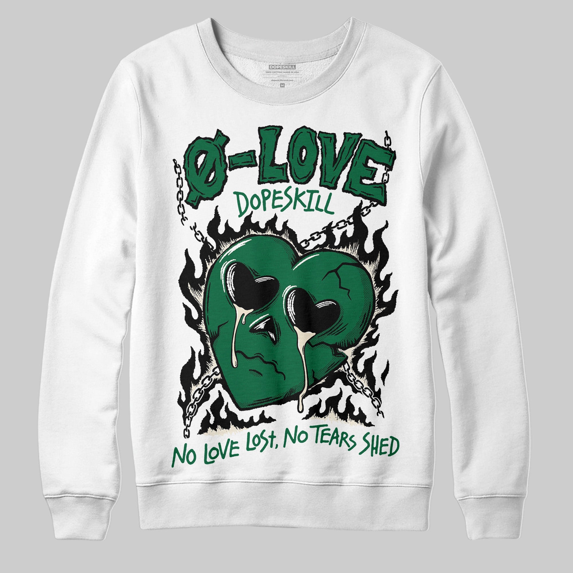 Pine Green 13s superstreetwear Sweatshirt Crying Heart Graphic