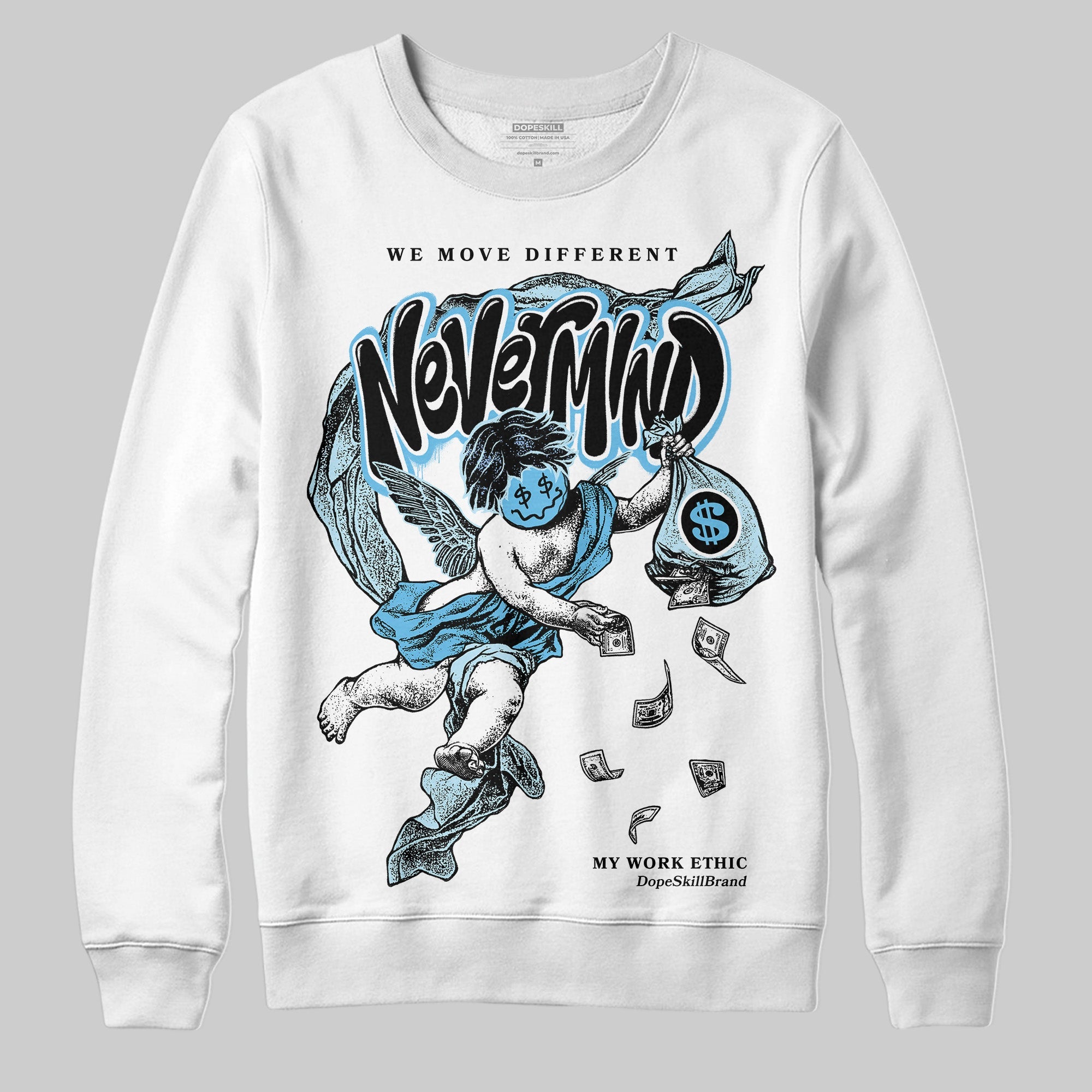 Legend Blue 11s superstreetwear Sweatshirt Nevermind Graphic
