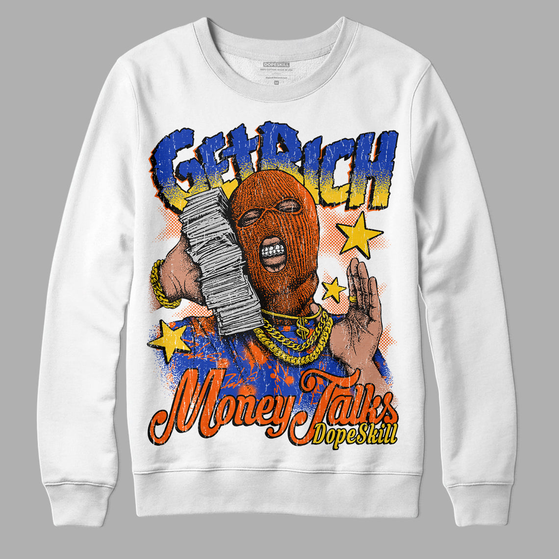 Dunk Low Futura Orange Blaze superstreetwear Sweatshirt Get Rich Graphic