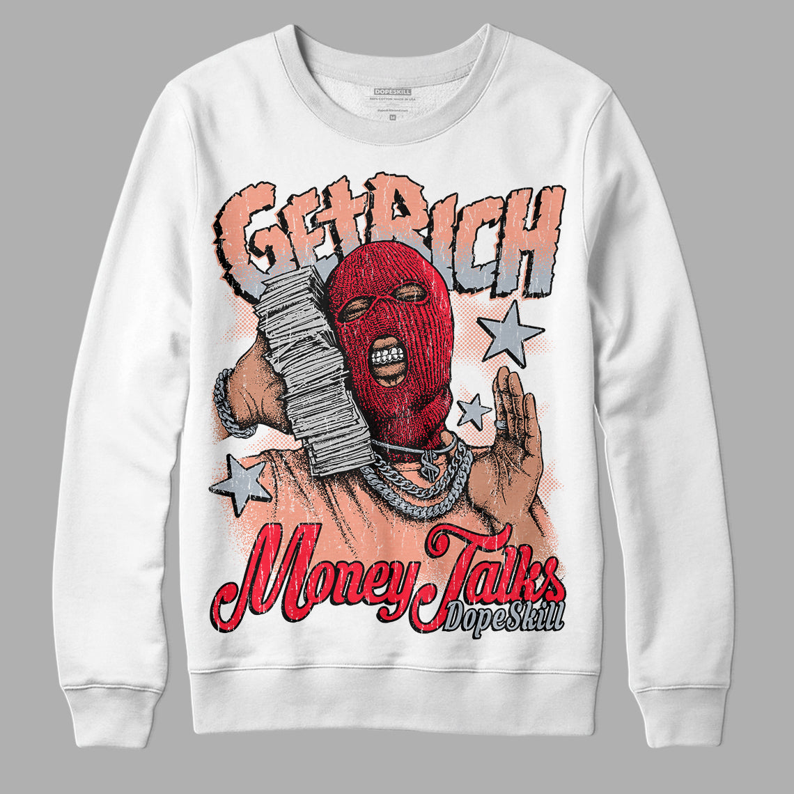 Crimson Bliss 5s superstreetwear Sweatshirt Get Rich Graphic