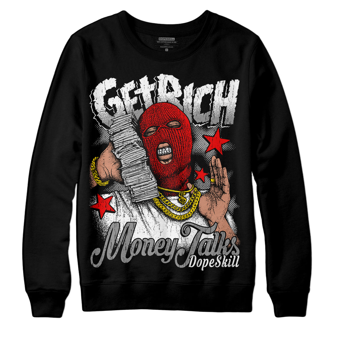 Dunk Low Panda White Black superstreetwear Sweatshirt Get Rich Graphic