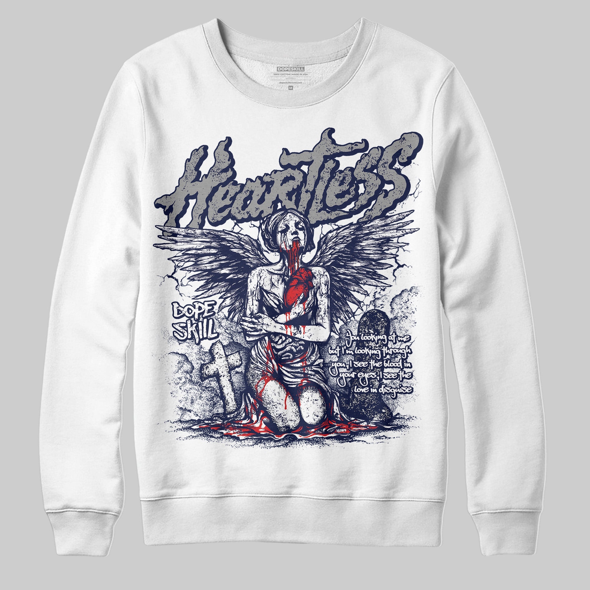 Midnight Navy 3s superstreetwear Sweatshirt Heartless Graphic