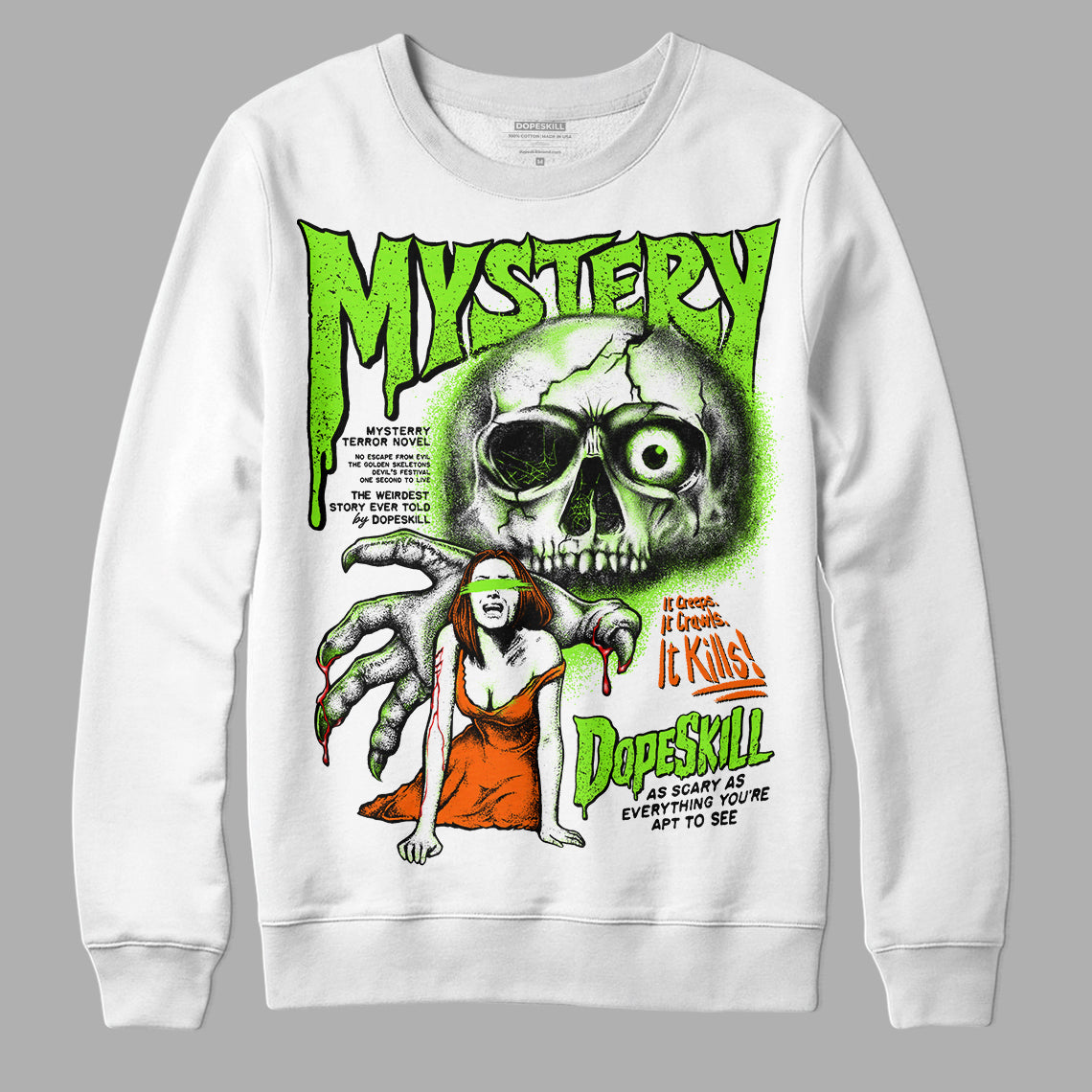 Neon Green Collection superstreetwear Sweatshirt Mystery Ghostly Grasp Graphic