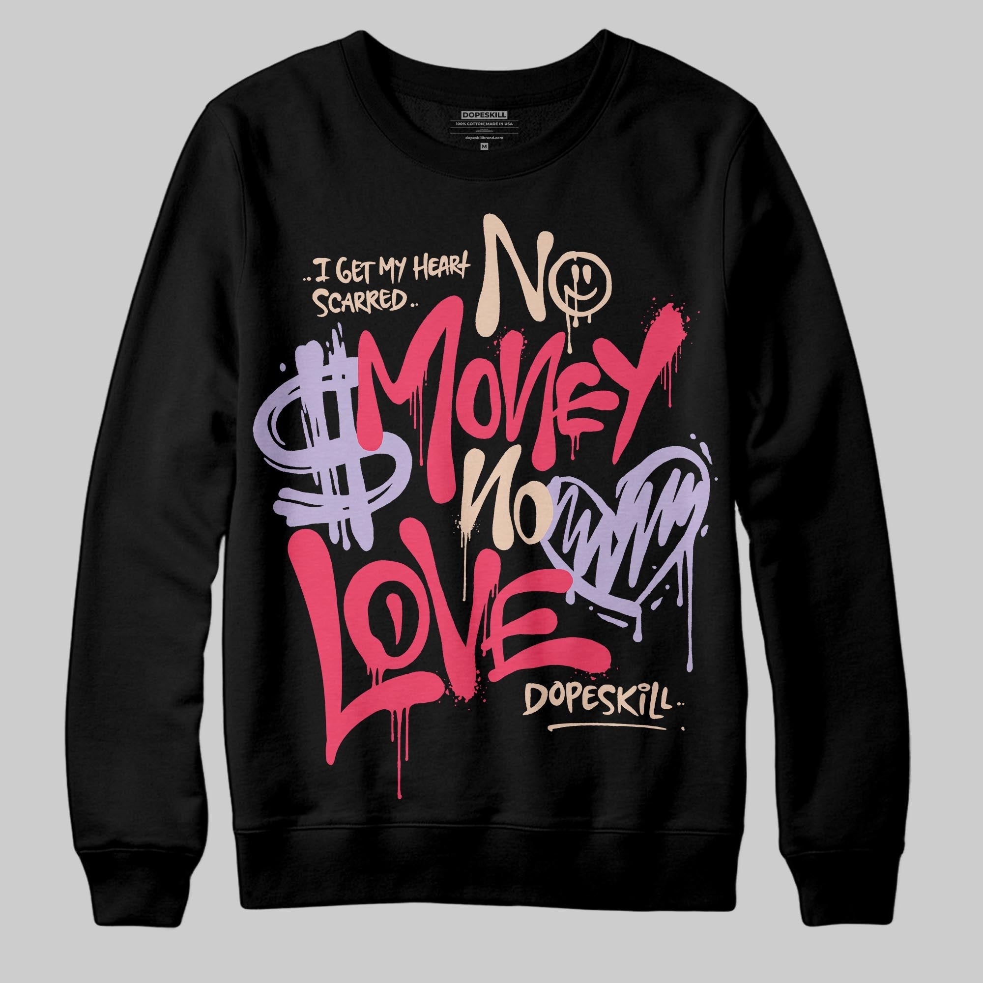 Peanut Butter Jelly 5s superstreetwear Sweatshirt No Money No Love Typo Graphic