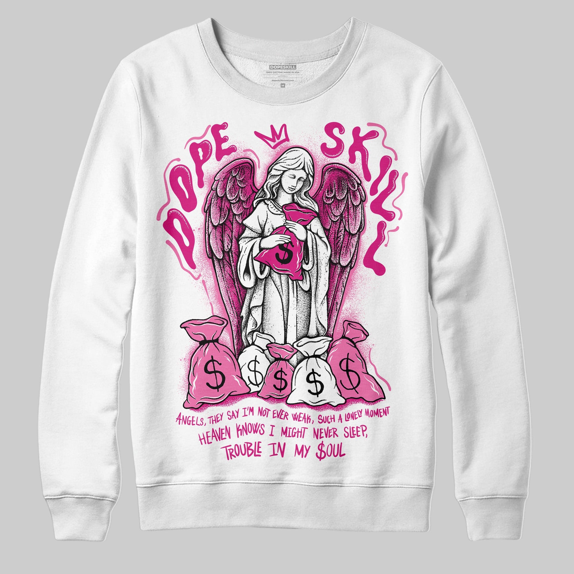 Rick RO Pink Leather Sneakers superstreetwear Sweatshirt Angels Graphic