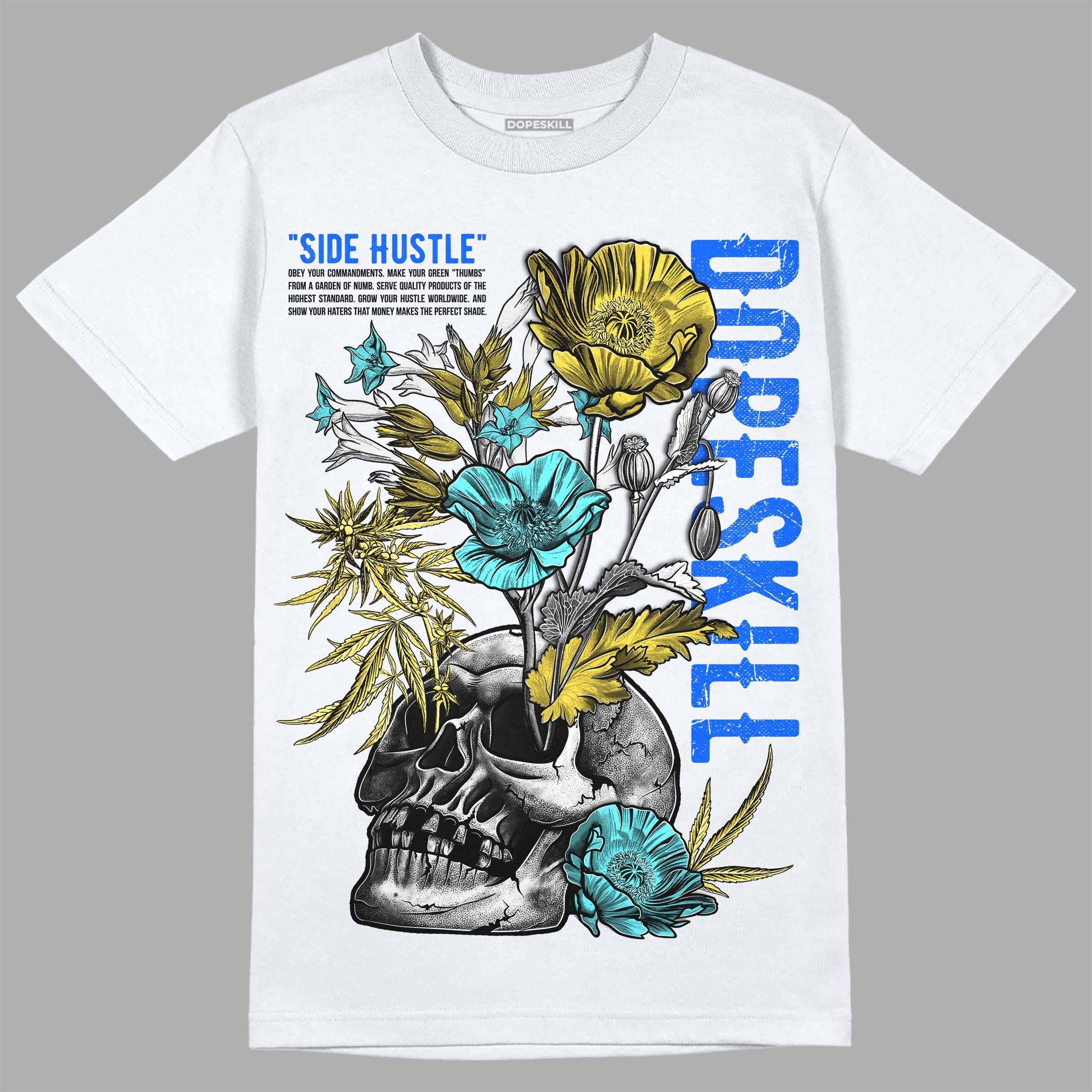 Aqua 5s DopeSkill T-Shirt Side Hustle Graphic