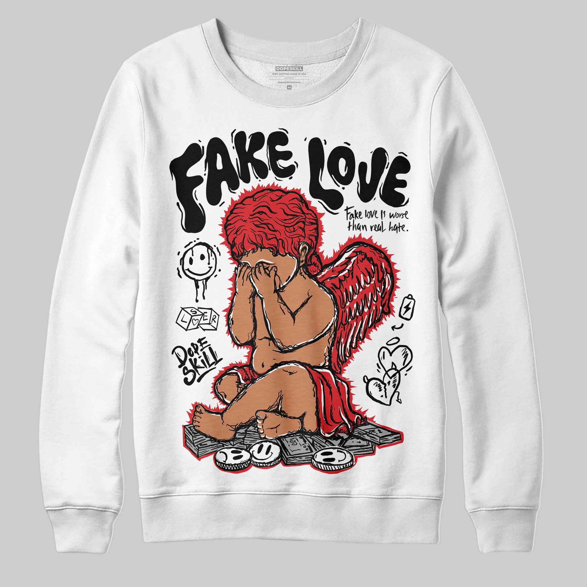 Black and White Collection superstreetwear Sweatshirt False Love Graphic