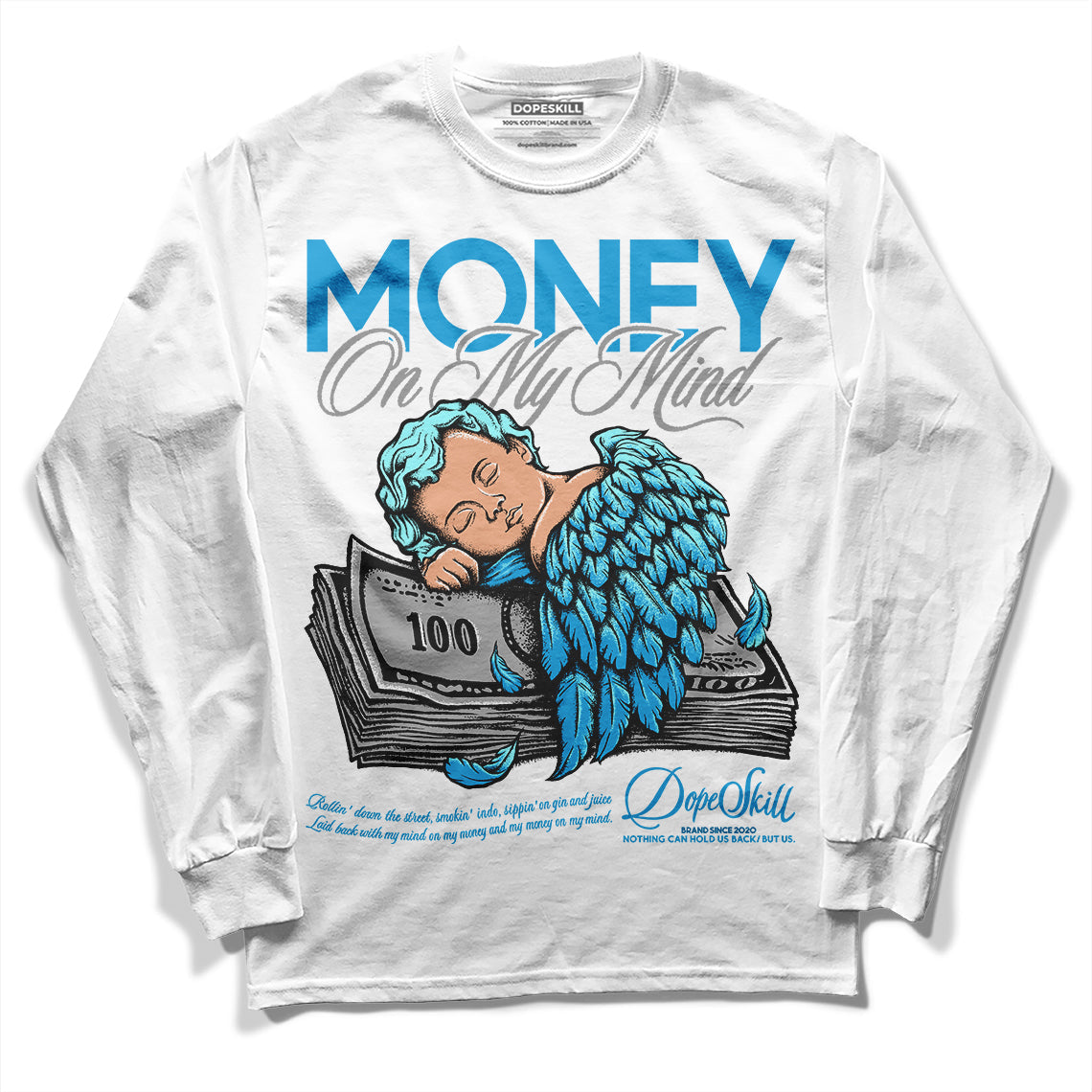 Military Blue 4s superstreetwear Long Sleeve T-Shirt MOMM Graphic