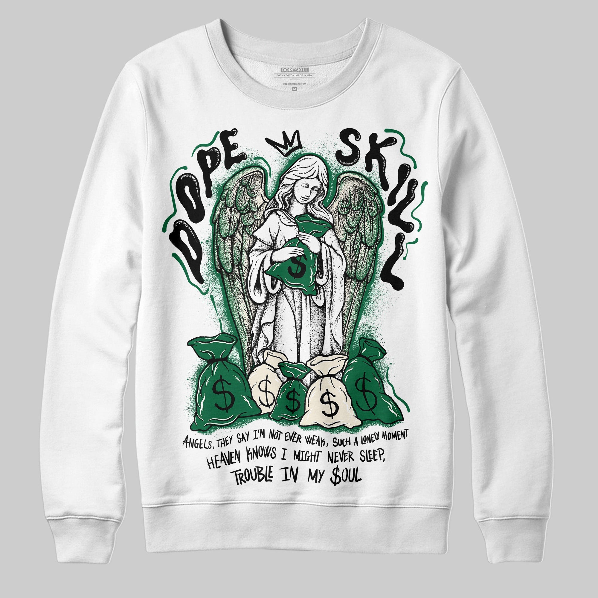 Pine Green 13s superstreetwear Sweatshirt Angels Graphic
