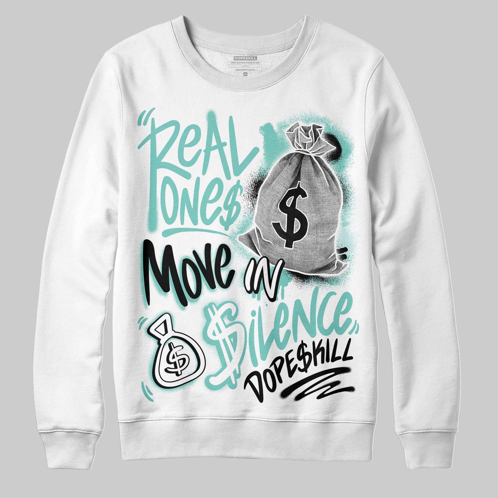 Igloo 11s superstreetwear Sweatshirt Real Ones Move In Silence Graphic