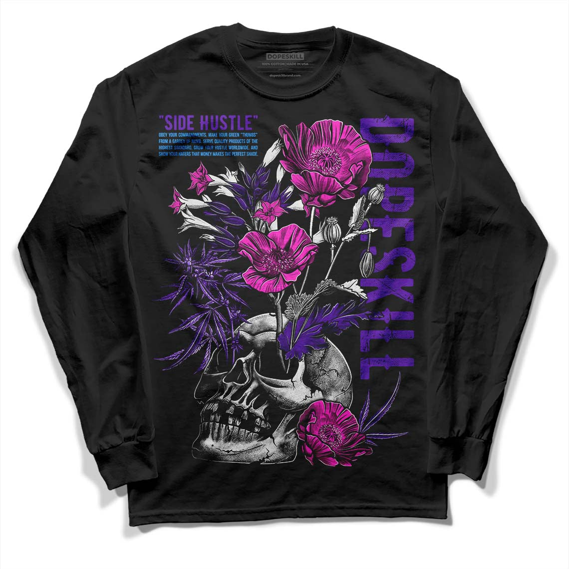 Court Purple 13s superstreetwear Long Sleeve T-Shirt Side Hustle Graphic