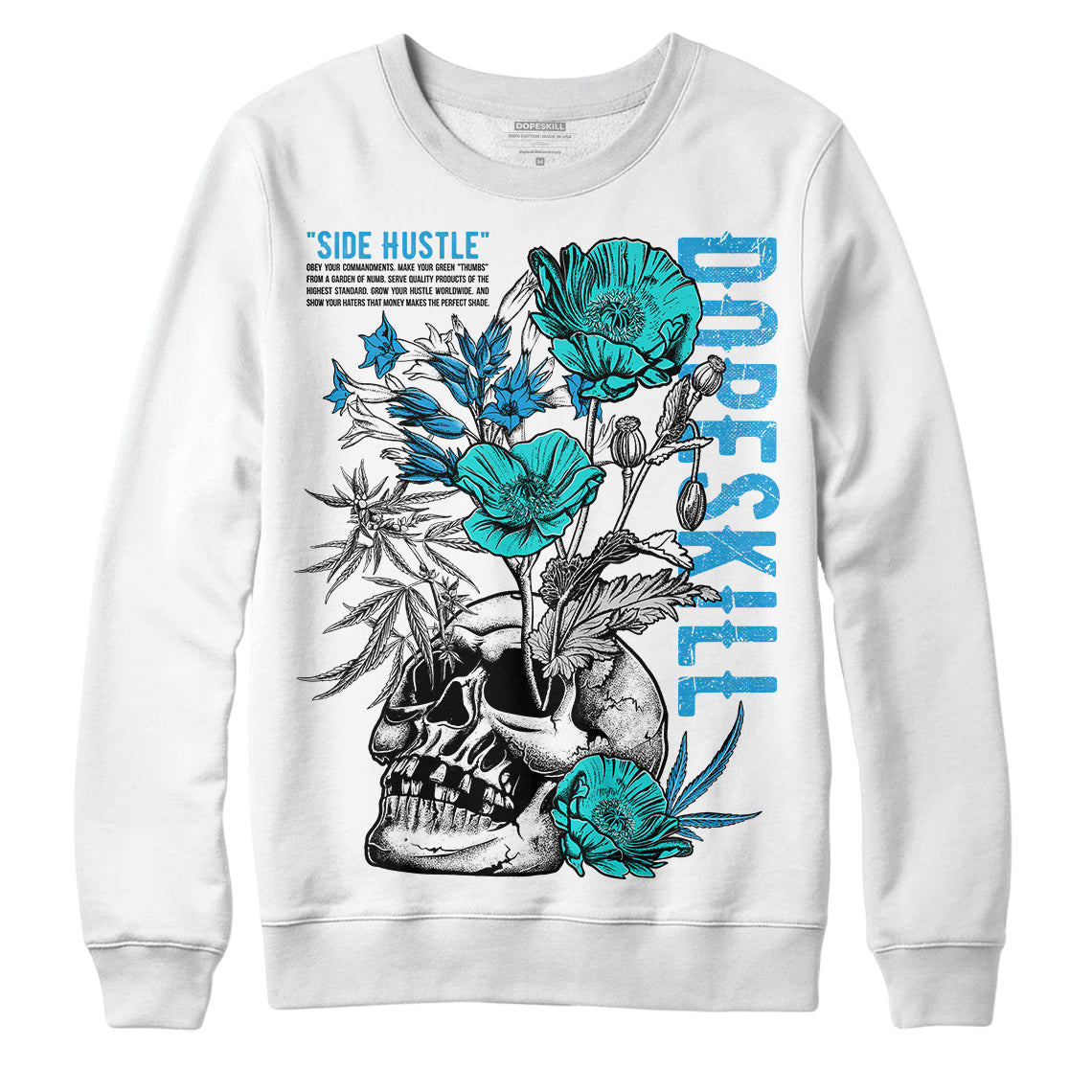 Military Blue 4s superstreetwear Sweatshirt Side Hustle Graphic