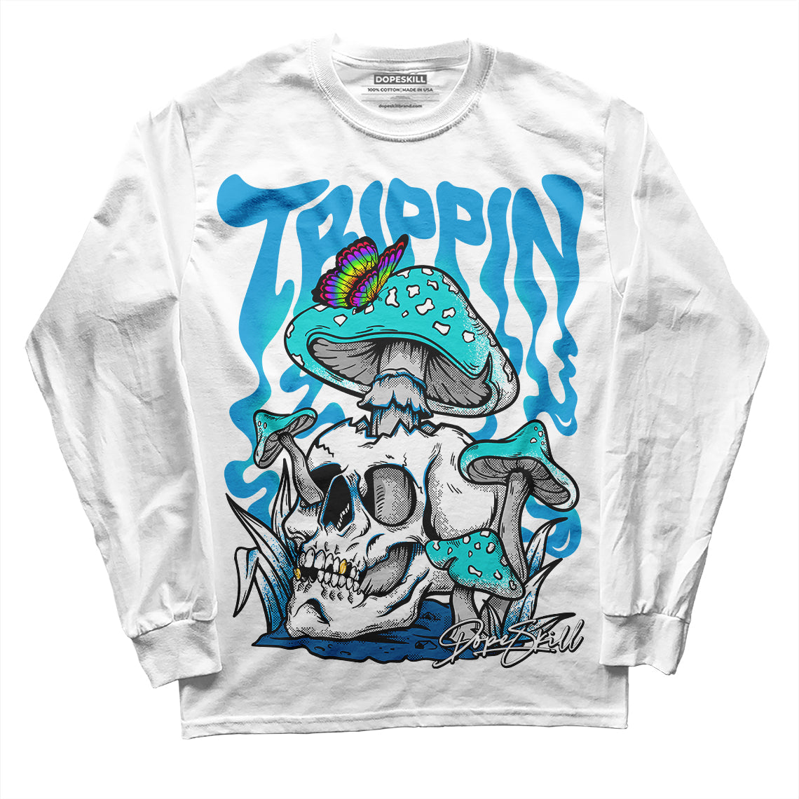 Military Blue 4s superstreetwear Long Sleeve T-Shirt Trippin Graphic