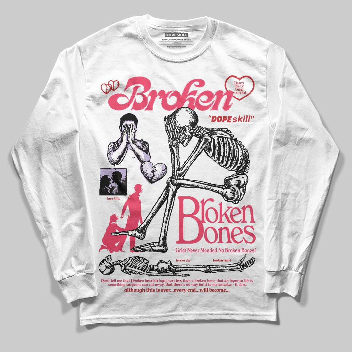 Peanut Butter Jelly 5s superstreetwear Long Sleeve T-Shirt Broken Bones Graphic