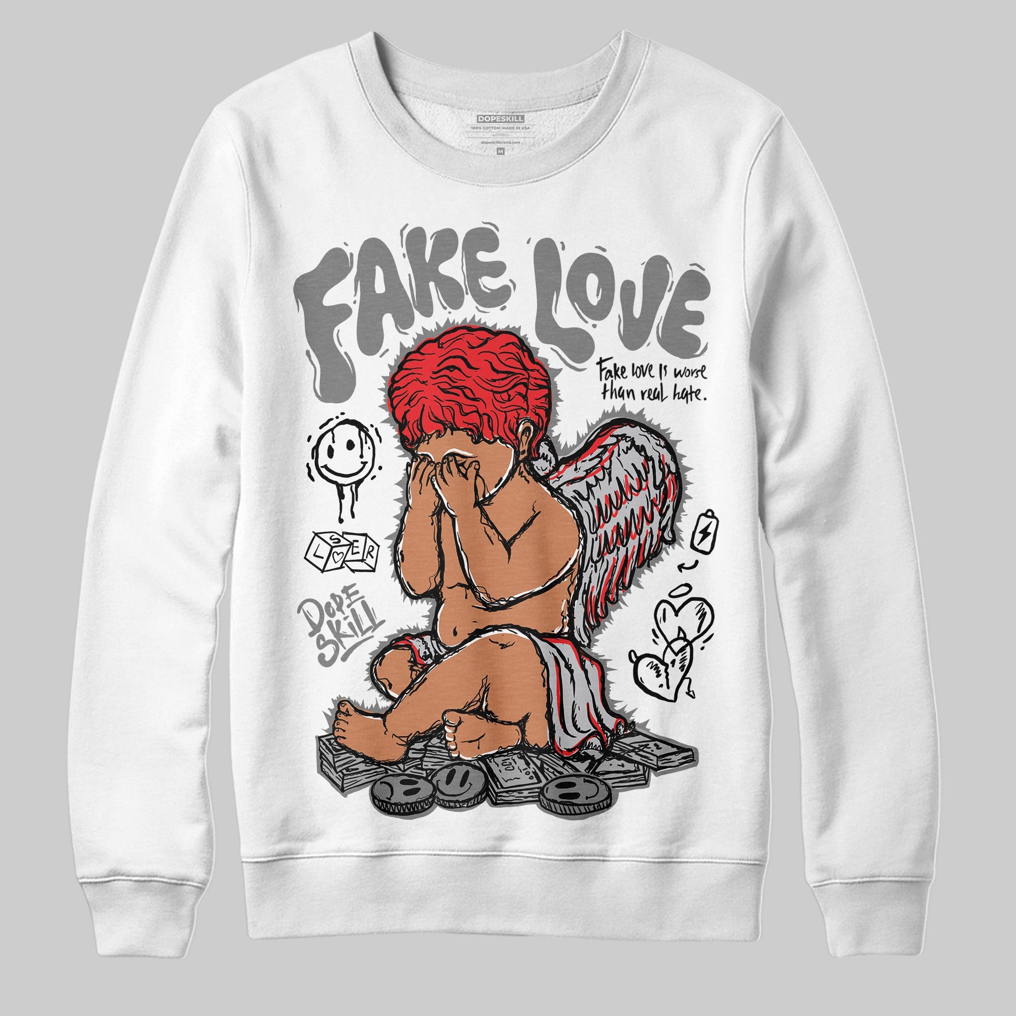 Grey Collection superstreetwear Sweatshirt False Love Graphic