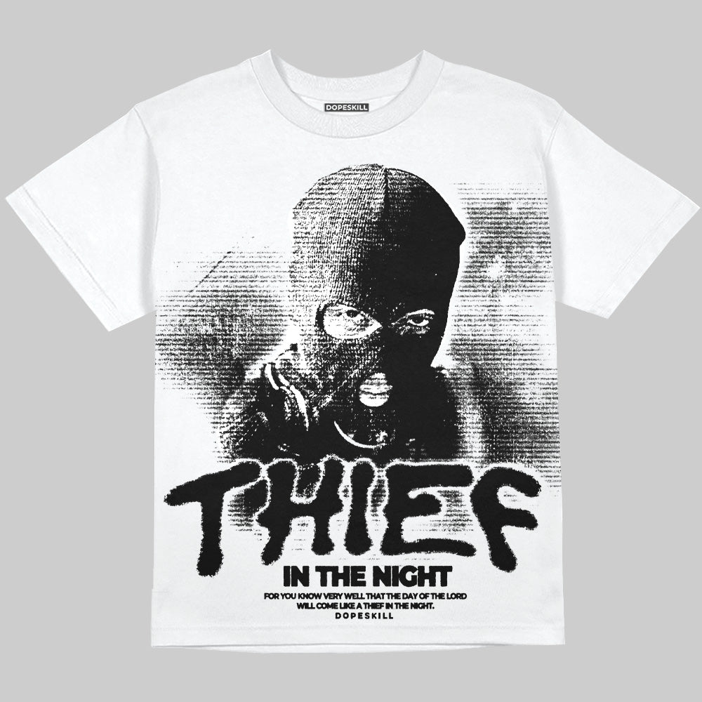 Black and White Collection superstreetwear Oversize Print T-Shirt Thief In The Night Graphic