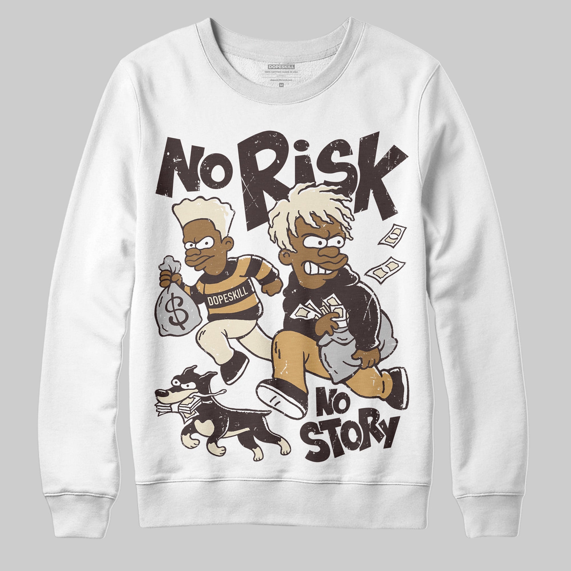 Earth 5s superstreetwear Sweatshirt No Risk No Story Graphic