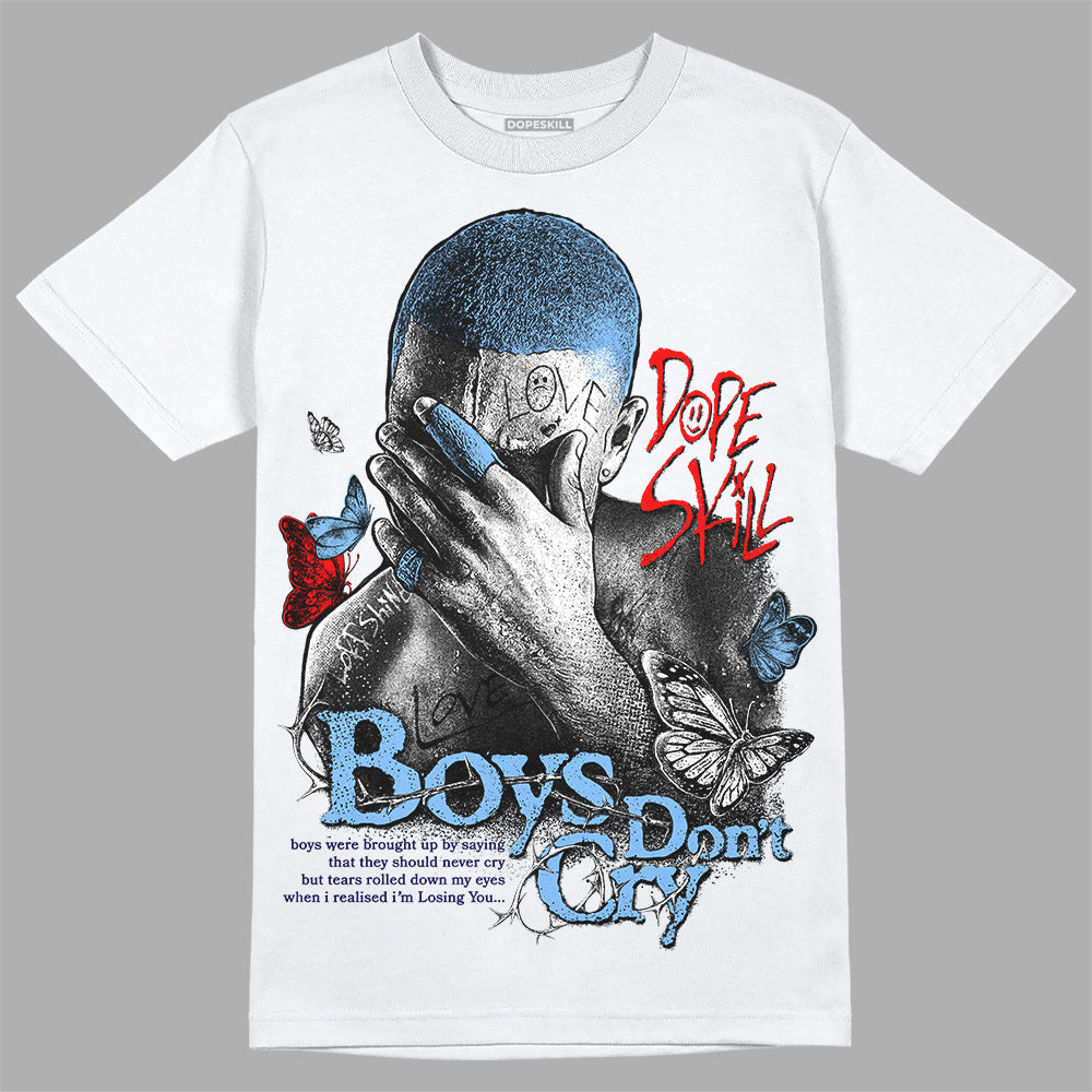 Powder Blue 9s superstreetwear T-Shirt Boys Don't Cry Graphic
