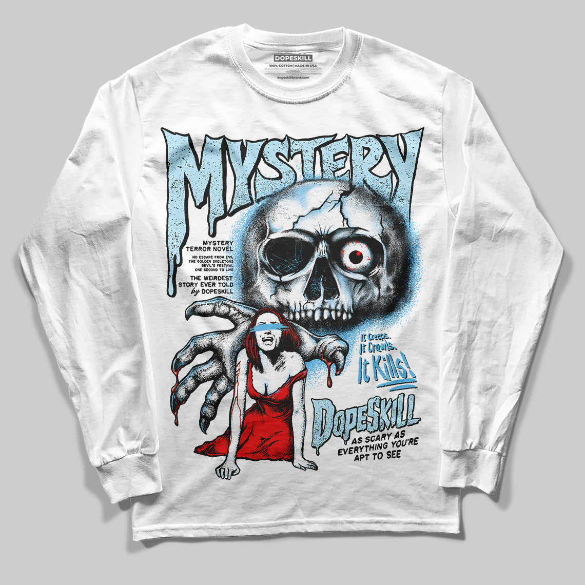 Legend Blue 11s superstreetwear Long Sleeve T-Shirt Mystery Ghostly Grasp Graphic