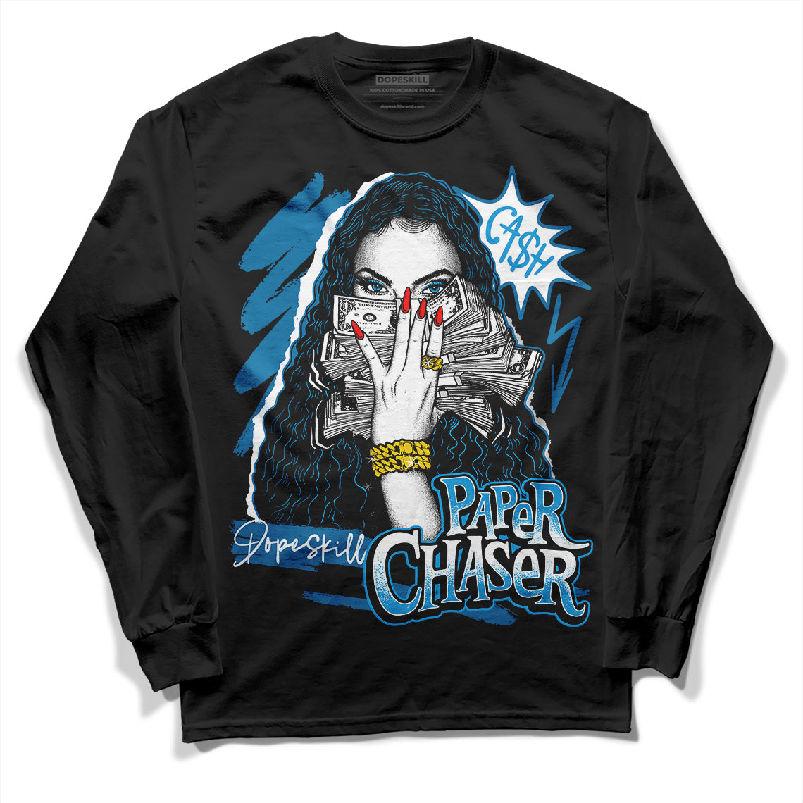 Military Blue 4s superstreetwear Long Sleeve T-Shirt NPC Graphic