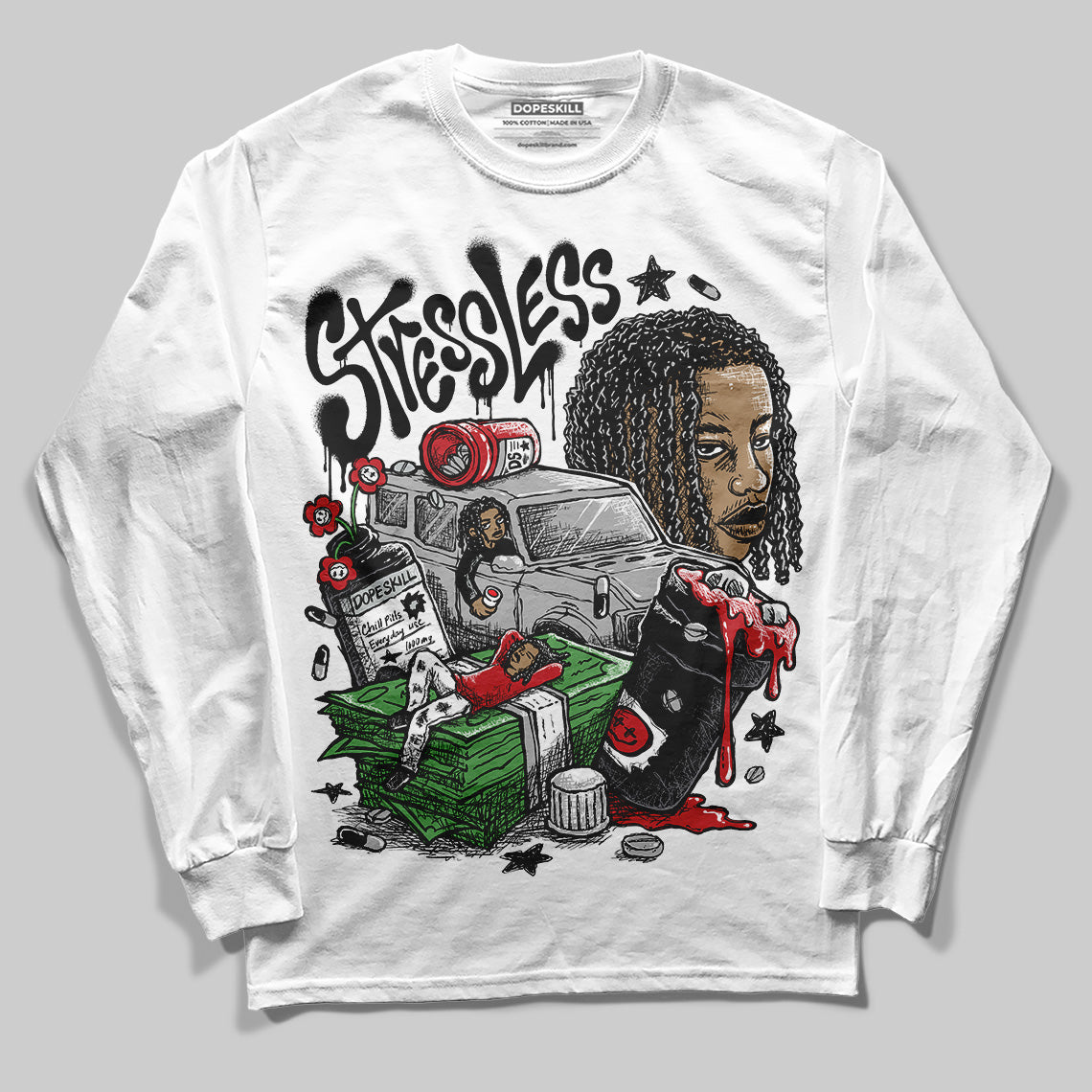 Bred Velvet 11s superstreetwear Long Sleeve T-Shirt Stressless Graphic