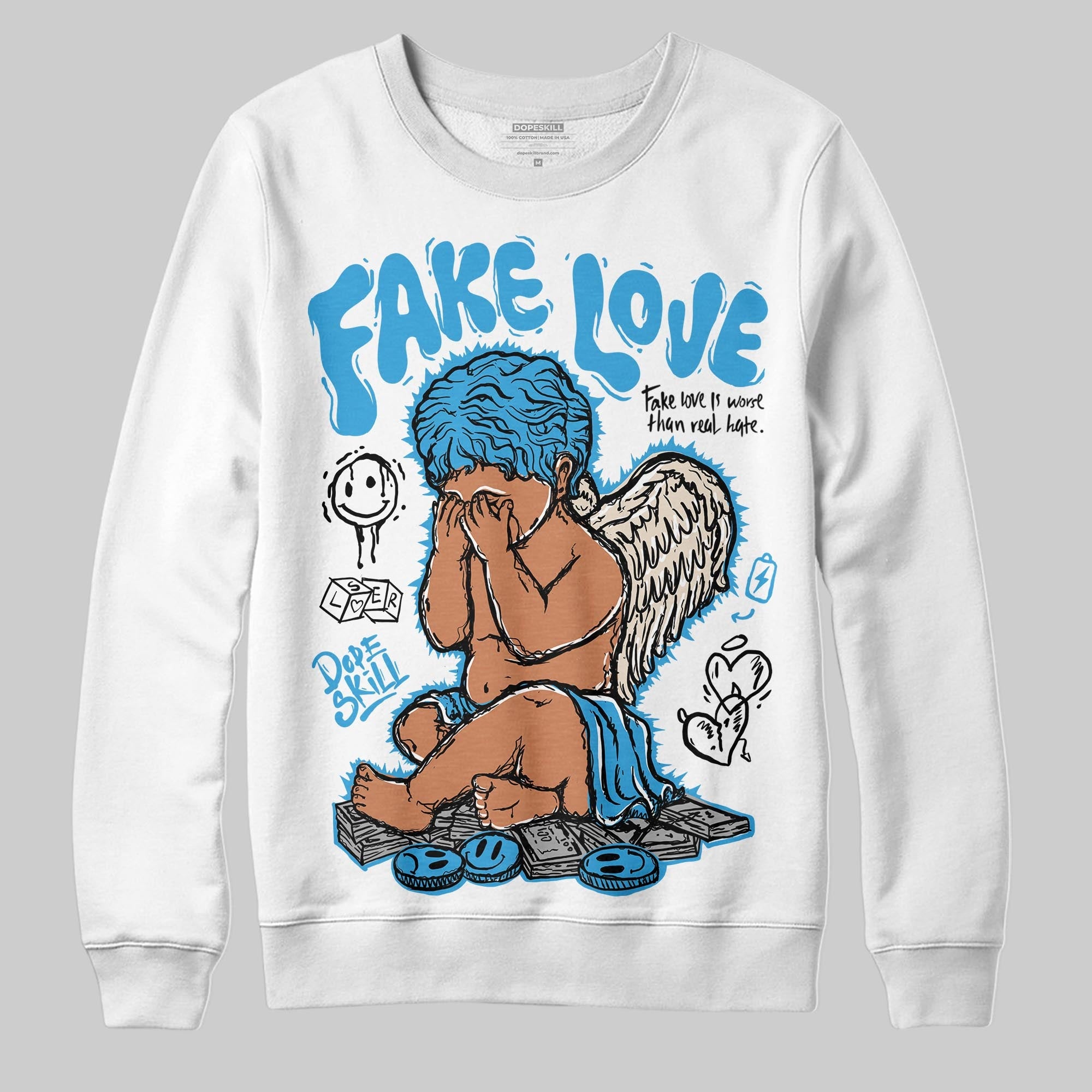 UNC Reimagined 1s superstreetwear Sweatshirt False Love Graphic