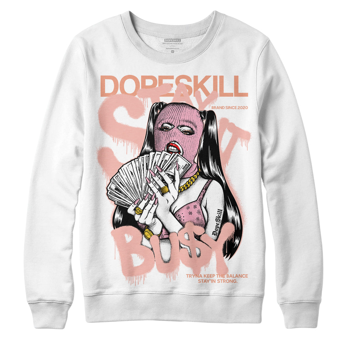 Legend Pink 11s superstreetwear Sweatshirt Stay It Busy Graphic