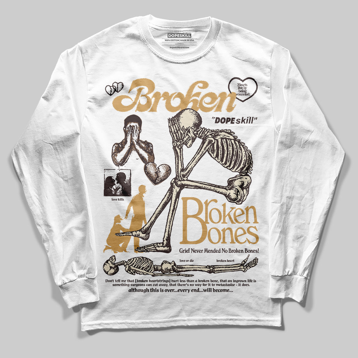 Earth 5s superstreetwear Long Sleeve T-Shirt Broken Bones Graphic