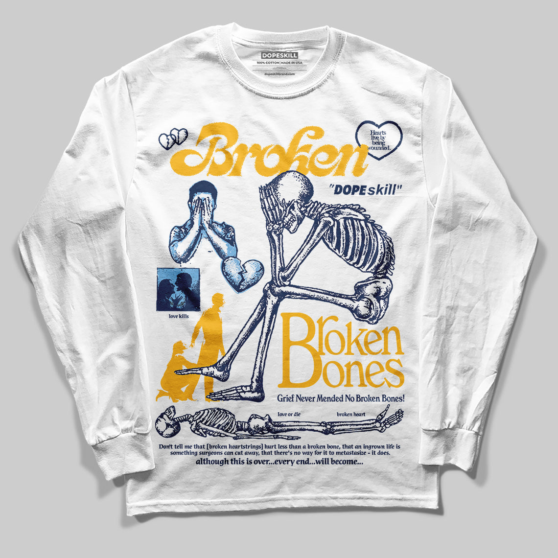 Retro Dunk From Above 4s superstreetwear Long Sleeve T-Shirt Broken Bones Graphic
