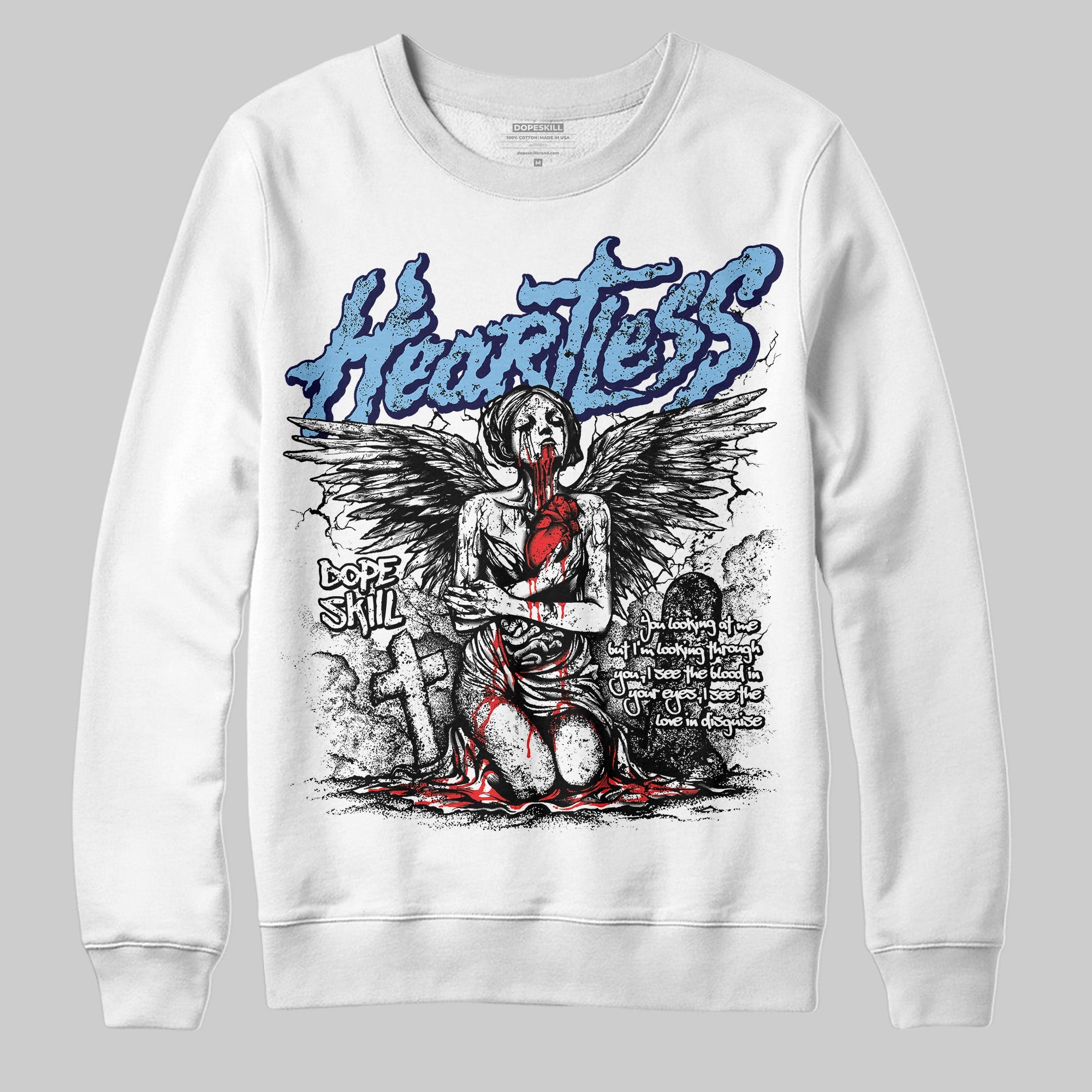University Blue Collection superstreetwear Sweatshirt Heartless Graphic