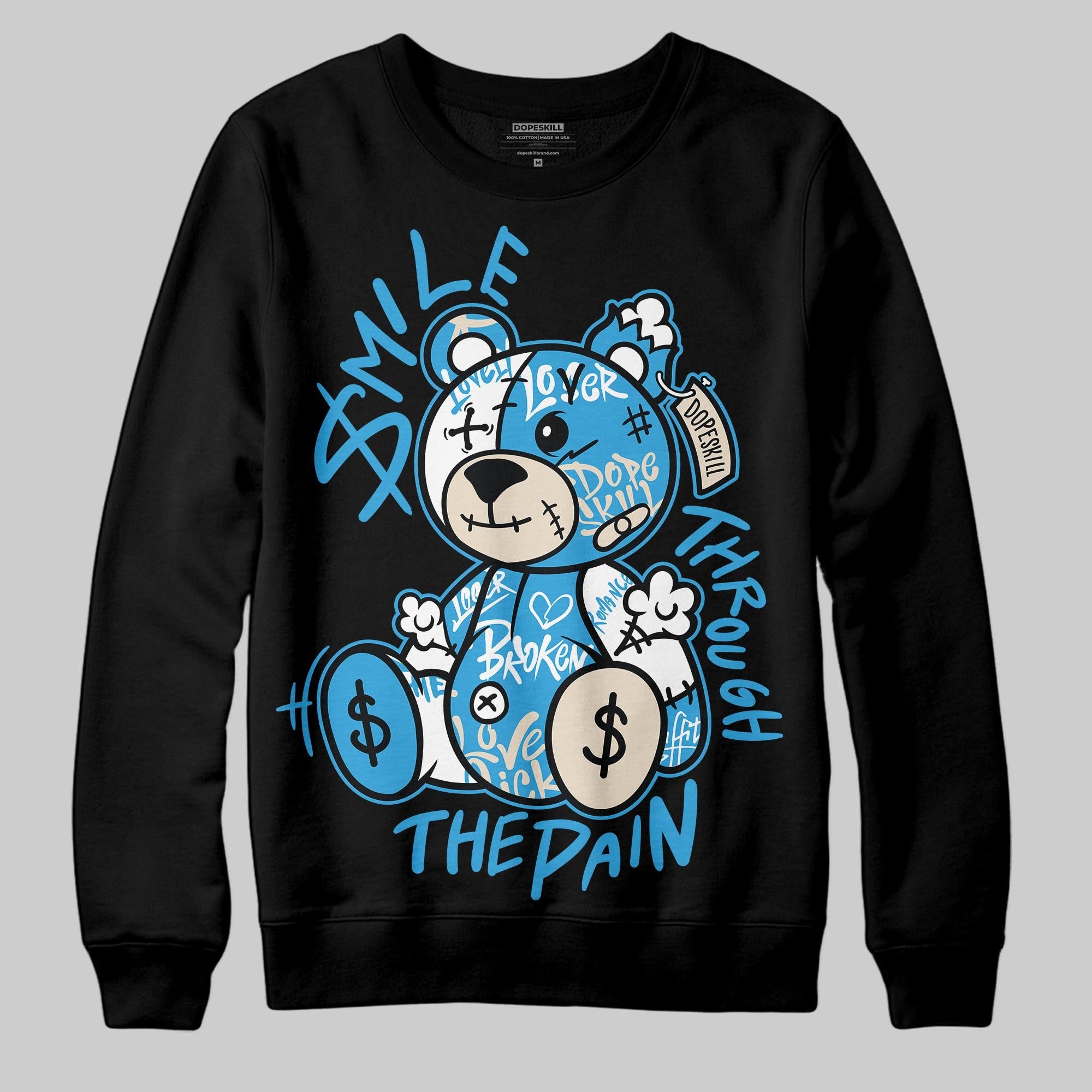UNC Reimagined 1s superstreetwear Sweatshirt Smile Through The Pain Graphic