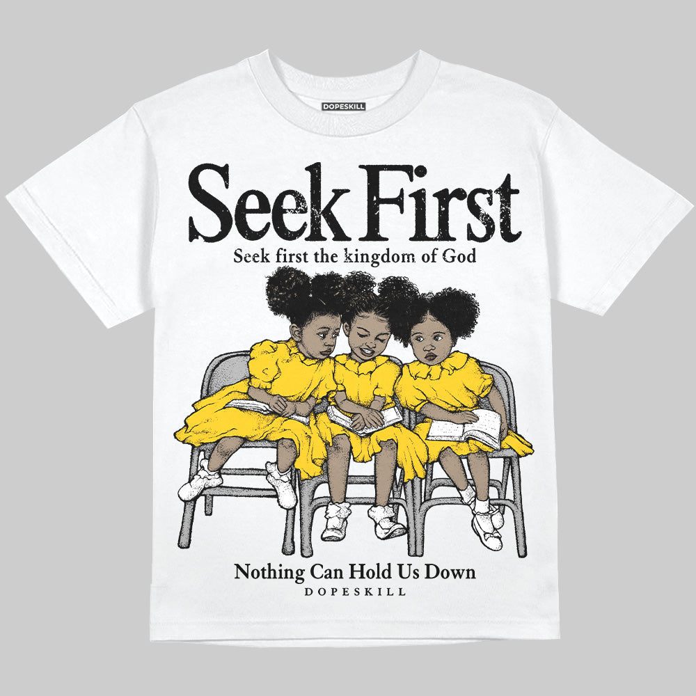 Yellow Collection superstreetwear Oversize Print T-Shirt New Seek First Graphic