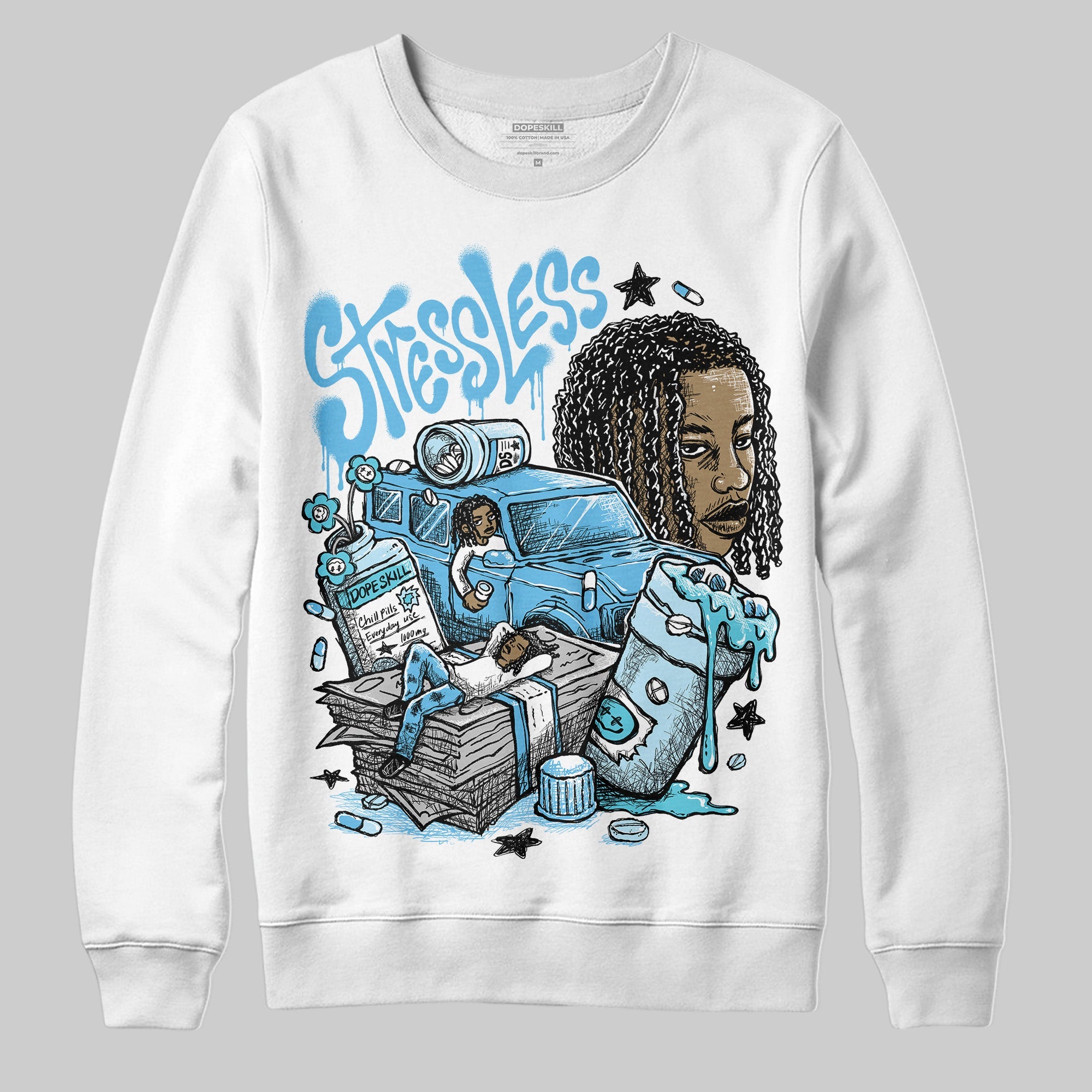 Legend Blue 11s superstreetwear Sweatshirt Stressless Graphic