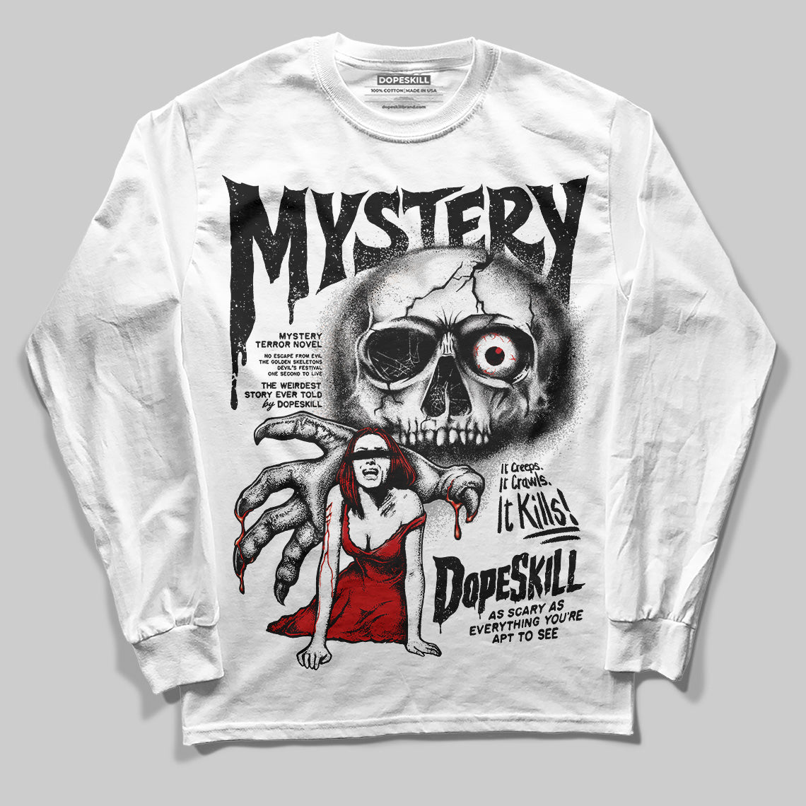 Bred Velvet 11s superstreetwear Long Sleeve T-Shirt Mystery Ghostly Grasp Graphic