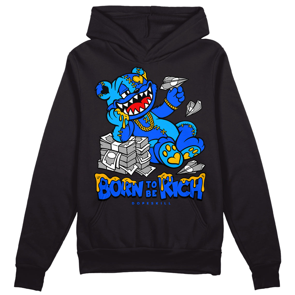 Royal Blue Collection superstreetwear Hoodie Sweatshirt Born To Be Rich Graphic