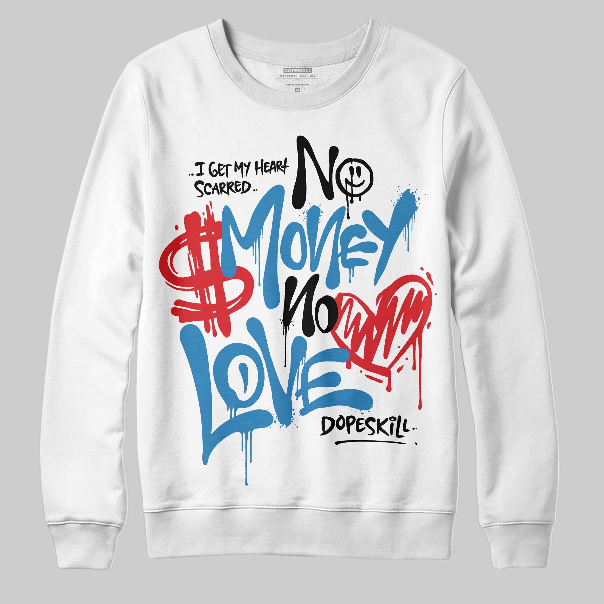 Rare Air 3s superstreetwear Sweatshirt No Money No Love Typo Graphic