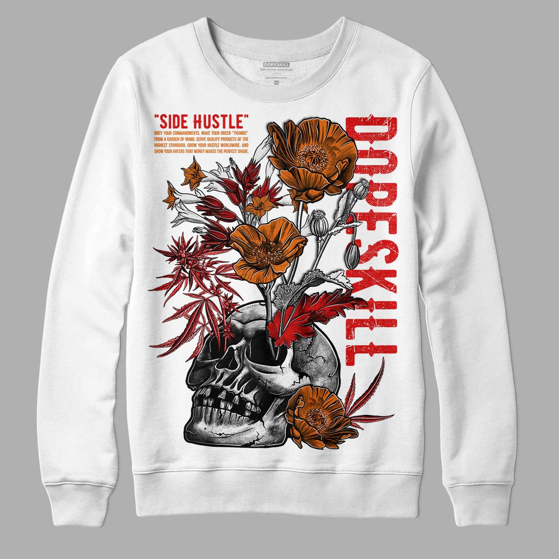 Fire Red 3s superstreetwear Sweatshirt Side Hustle Graphic