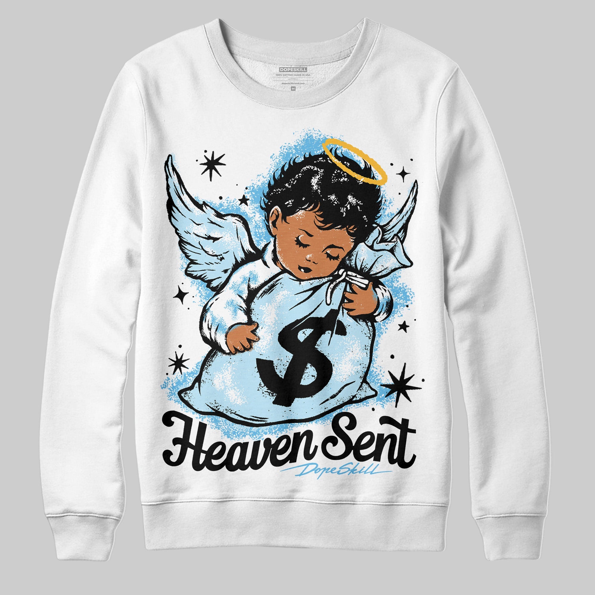 Legend Blue 11s superstreetwear Sweatshirt Heaven Sent Graphic