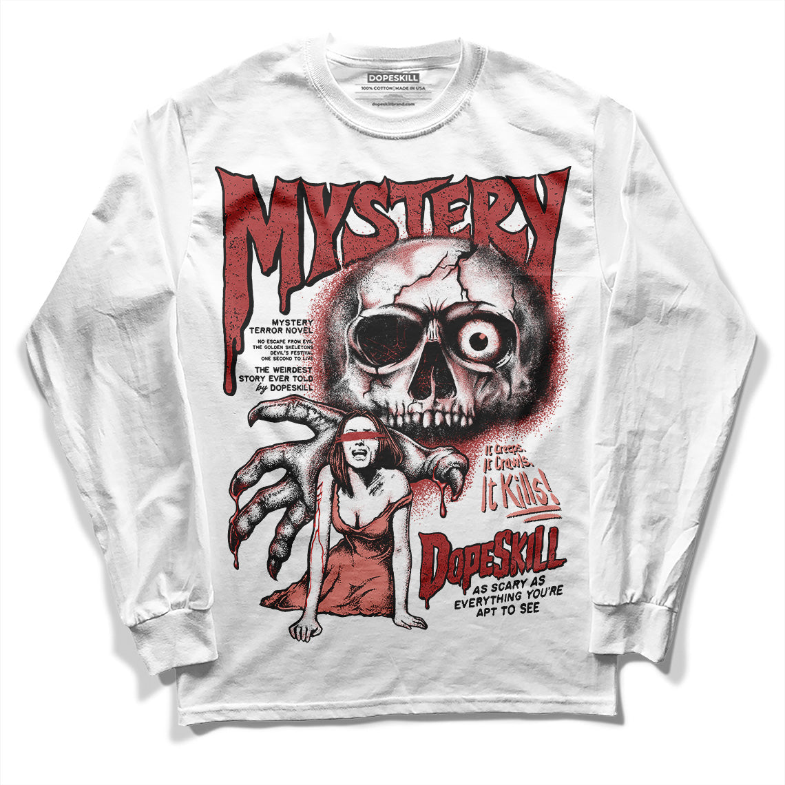 Dune Red 13s superstreetwear Long Sleeve T-Shirt Mystery Ghostly Grasp Graphic